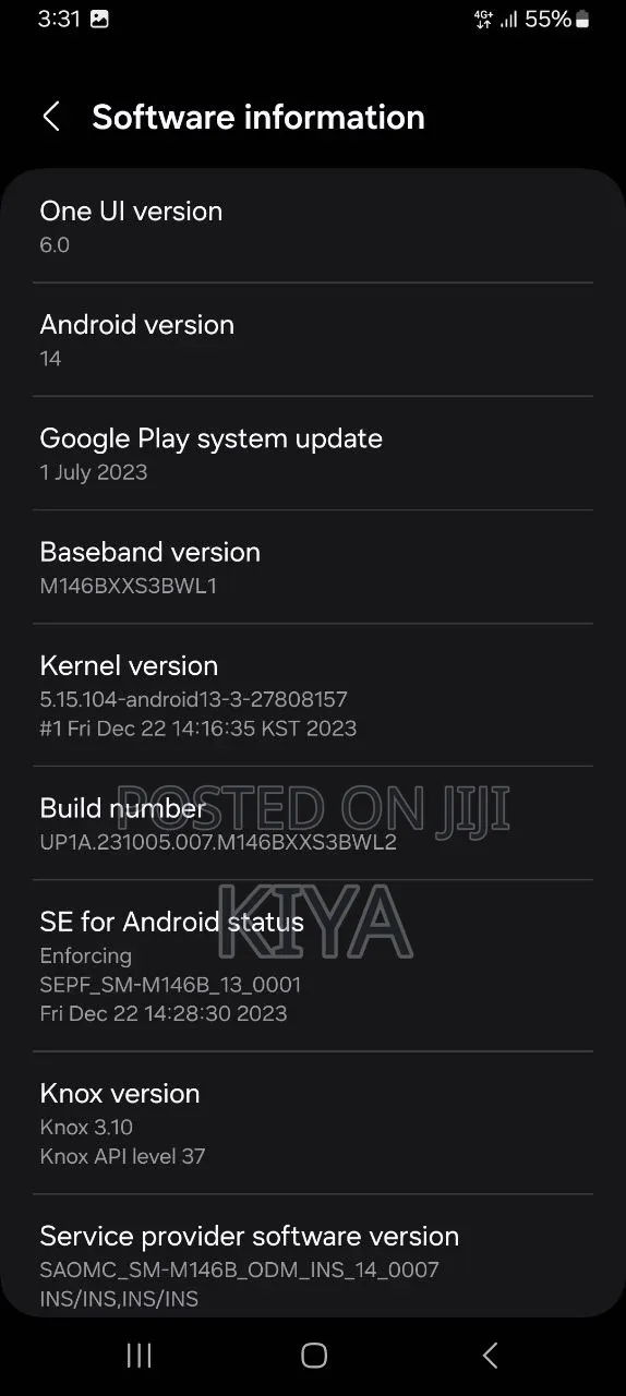 Samsung Galaxy M14 4G 128 GB Black