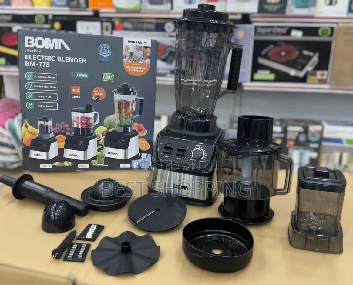 Boma 6 in 1 Commercial Blender Heavy Juicer 4 Liter
