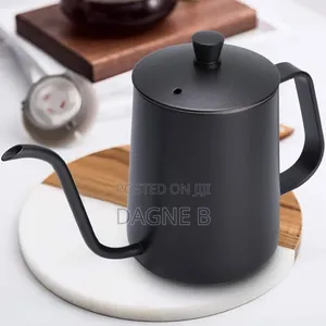 Matte Black Electric Gooseneck Kettle ማት ጥቁር የኤሌክትሪክ ጅል ማንቆርቆሪያ