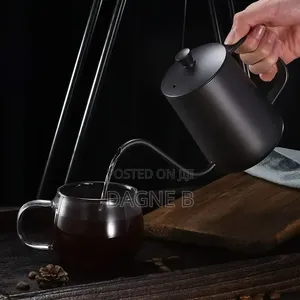 Matte Black Electric Gooseneck Kettle ማት ጥቁር የኤሌክትሪክ ጅል ማንቆርቆሪያ