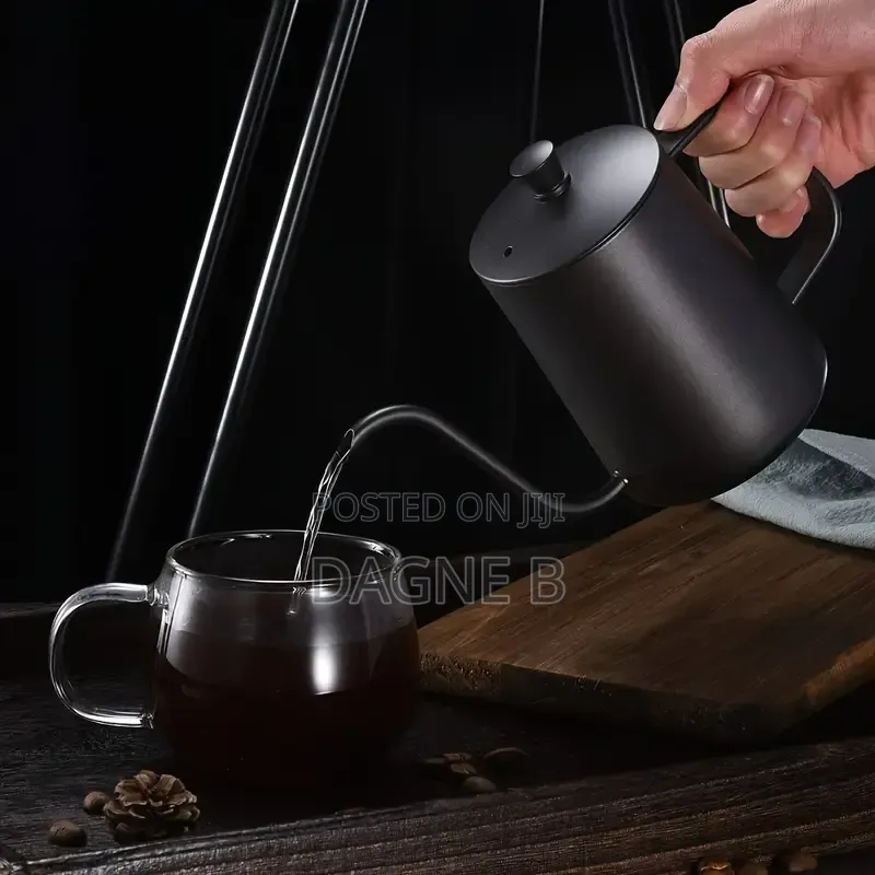 Matte Black Electric Gooseneck Kettle ማት ጥቁር የኤሌክትሪክ ጅል ማንቆርቆሪያ