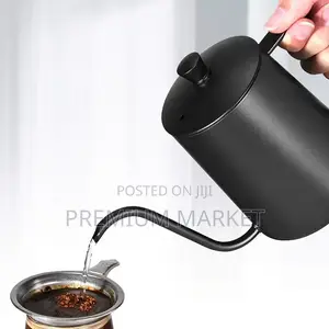 Matte Black Electric Gooseneck Kettle ማት ጥቁር የኤሌክትሪክ ጅል ማንቆርቆሪያ