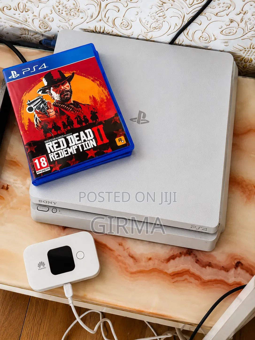 Sony Playstation 4 Slim (Used) With 2 Games - Red Dead Fifa