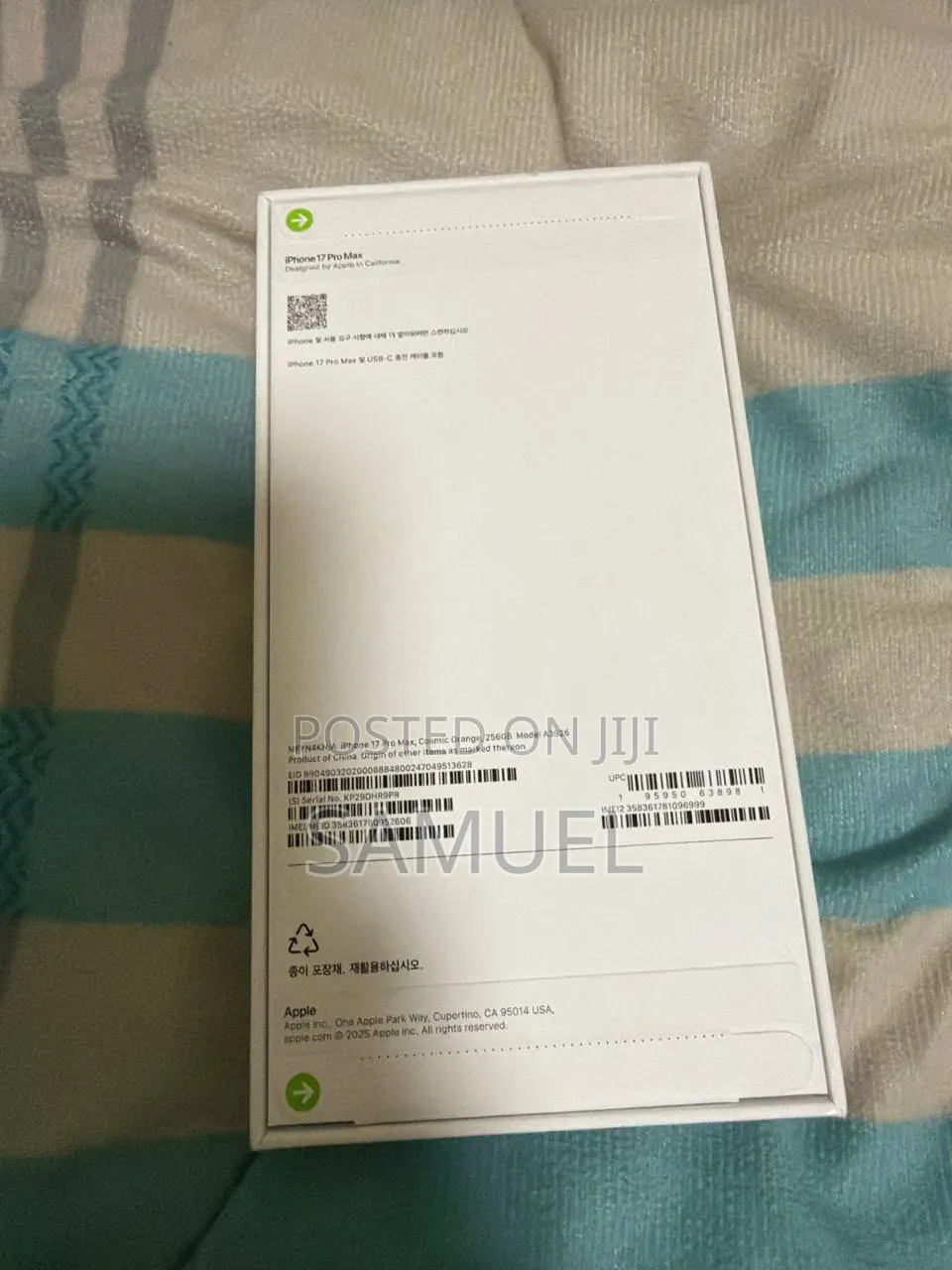 New Apple iPhone 17 Pro Max 256 GB Orange