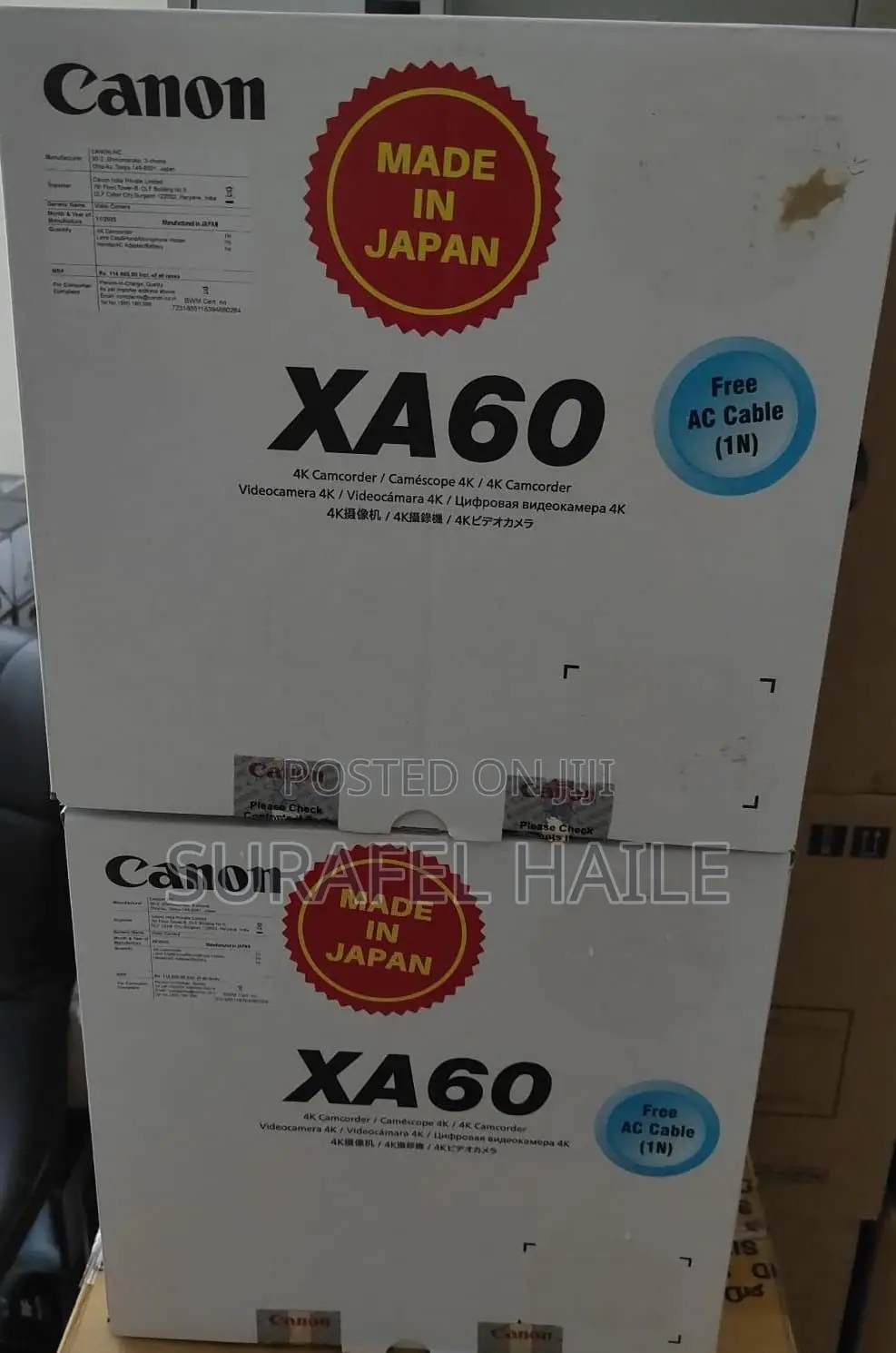 Canon Xa60 Professional Uhd Camcorder Lens
