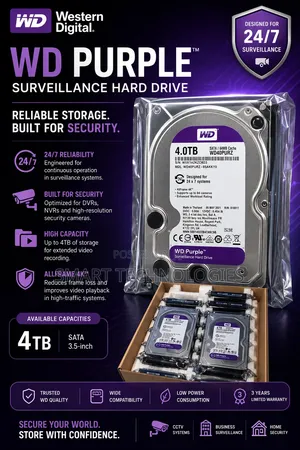4tb Wd Purple Surveillance Hard Disk