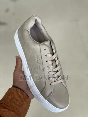 Zara Men's Smooth Flat Shoes Original Brand