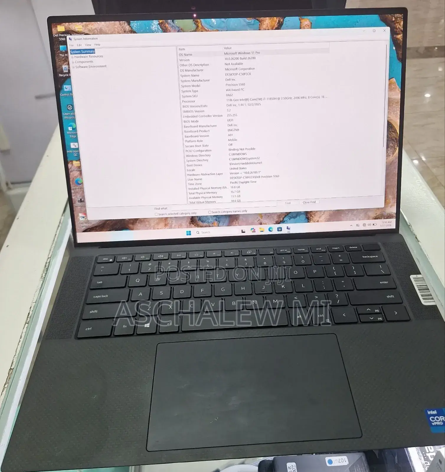 New Laptop Dell Precision 5560 16GB Intel Core i7 SSD 512GB