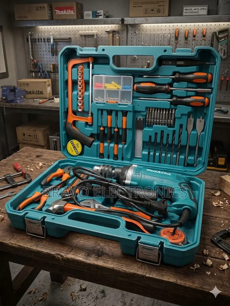 Makita Electric Drill With Full Accessories –Professional Tool Kit