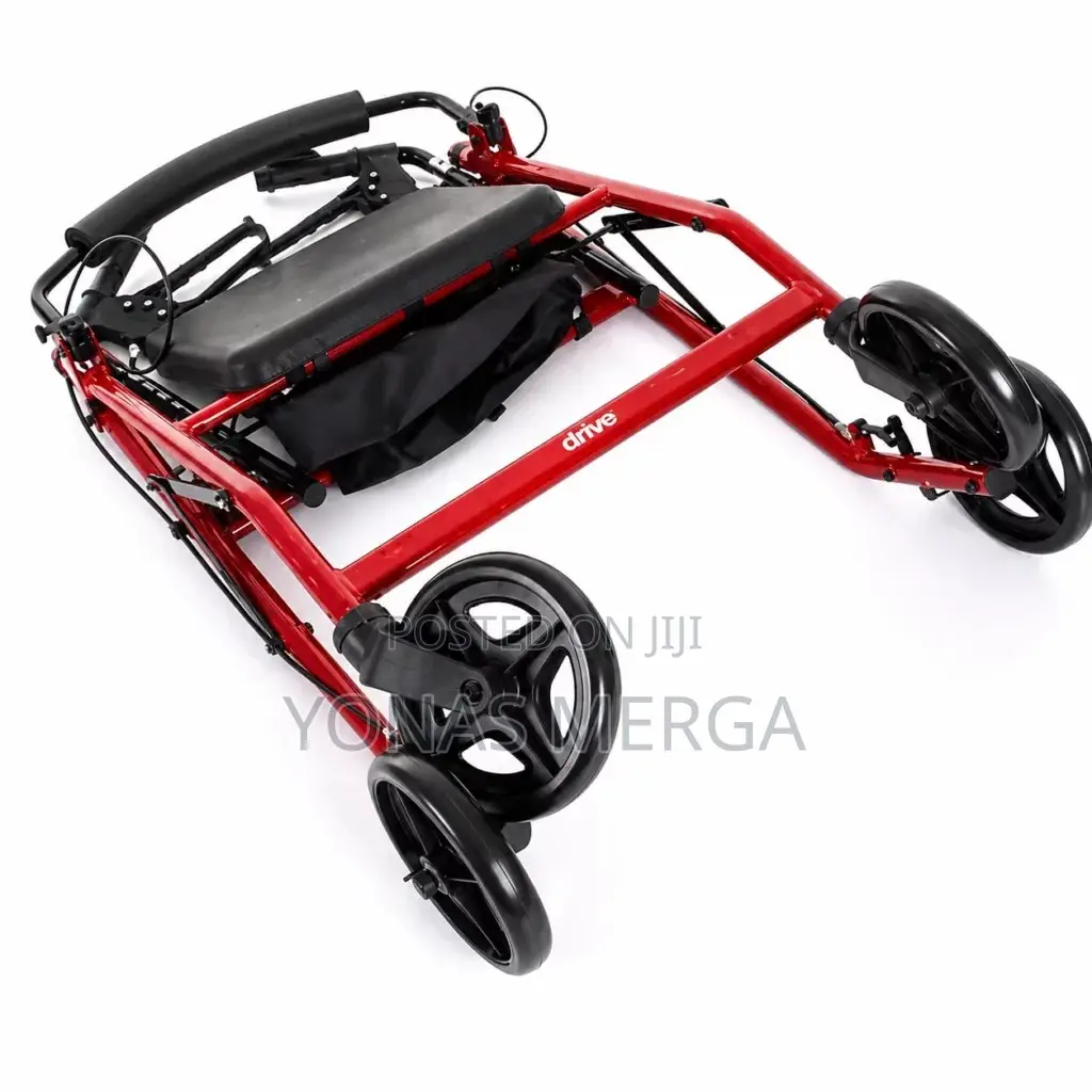 4-Wheel Walker With Seat Chair咋鄜secure Braking System Loop-Style Hand