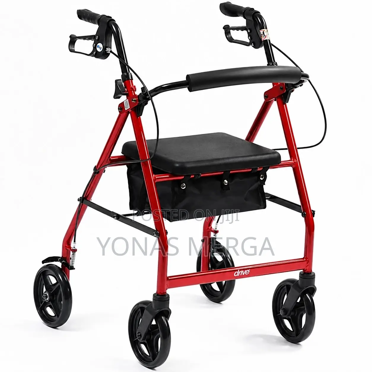 4-Wheel Walker With Seat Chair咋鄜secure Braking System Loop-Style Hand