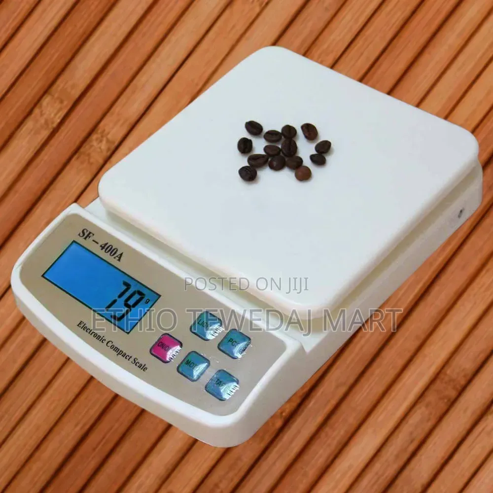 Electronic Compact Kitchen Scale, Digital Display, Multiple Units