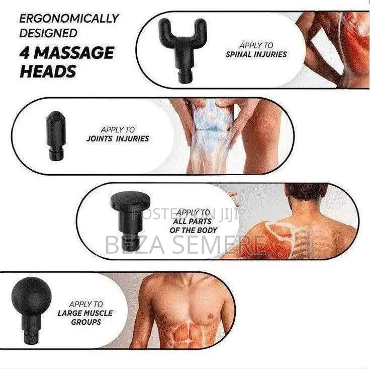 4 in 1 Fascial Gun Massager ድብርት፣የህመም ስሜት እና ድካምን የሚያስወግድ