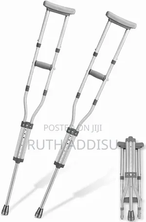 Aluminium Underarm Crutches - Adult From Essential Aids Axillary ክራንች