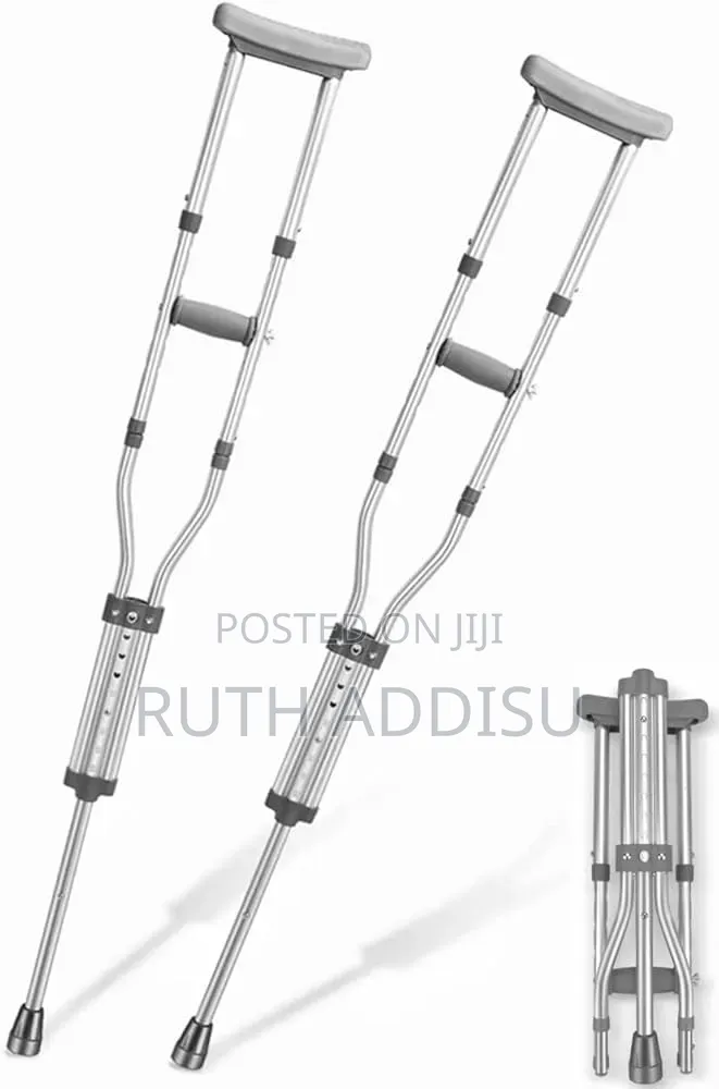 Aluminium Underarm Crutches - Adult From Essential Aids Axillary ክራንች