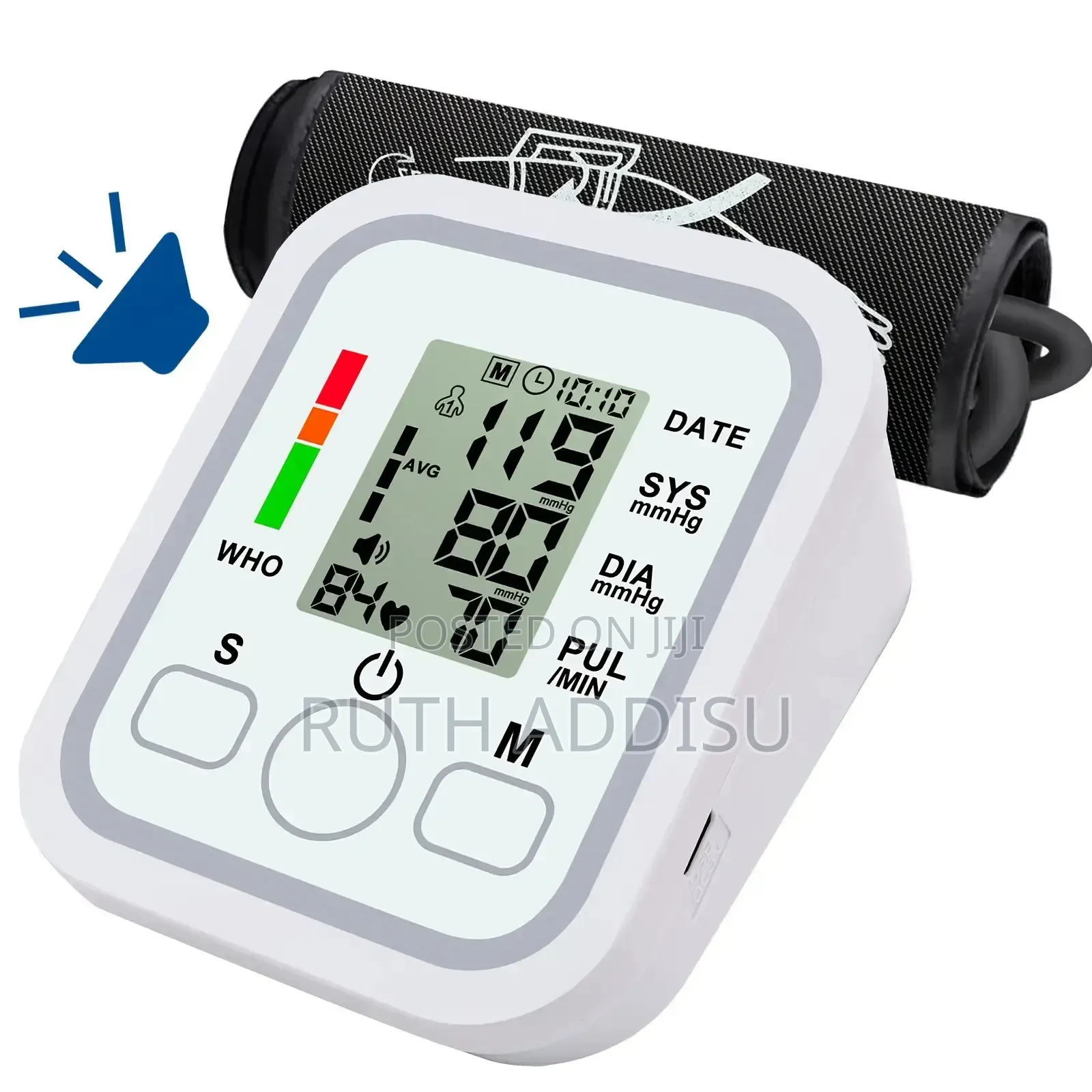All-in-One Portable Upper Arm Blood Pressure Monitor | Large LCD