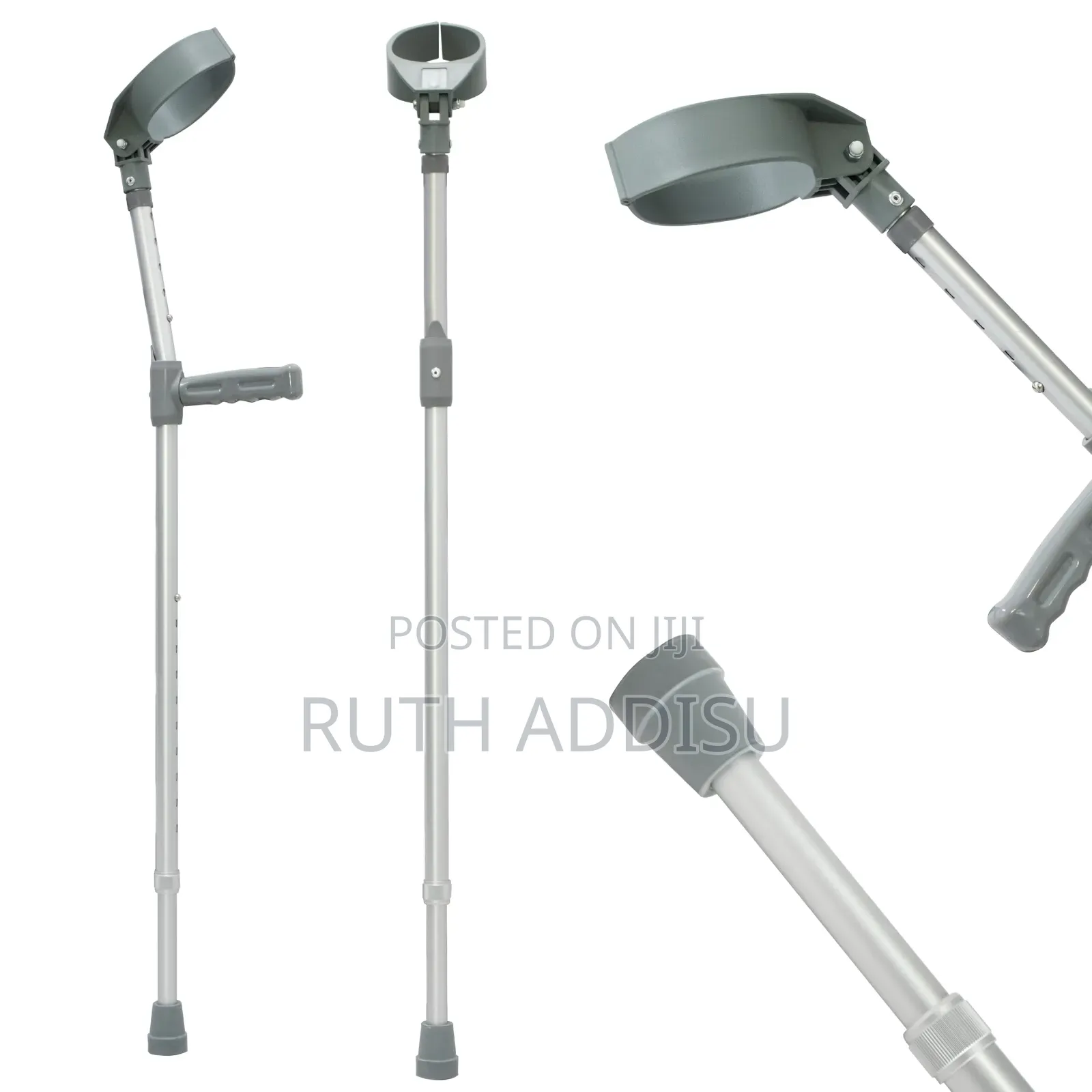 Pair of Crutches for Adults(X2 Units Closed Elblw Crutches ኤልቦ ክራንች