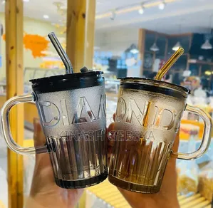 2pcs 500ml Diamond Heat Resistance Glass Mug