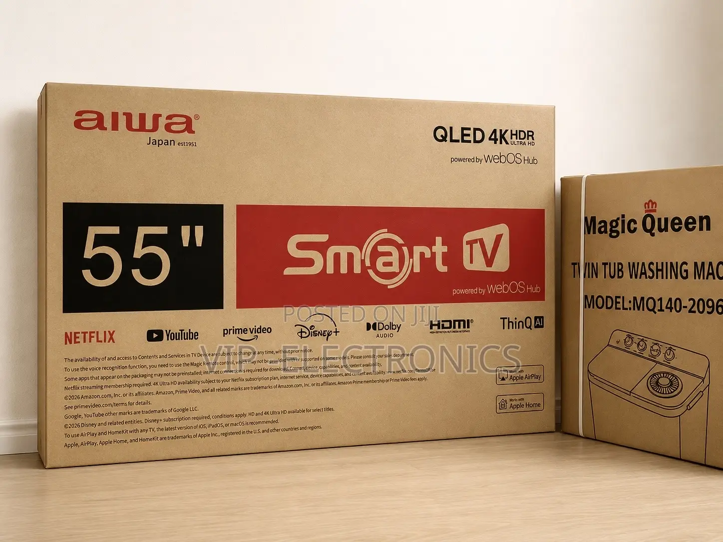 Aiwa 55 Inch Tv Qled Smart Tv Webos Hub, HDR Ultra Hd, Dolby Audio