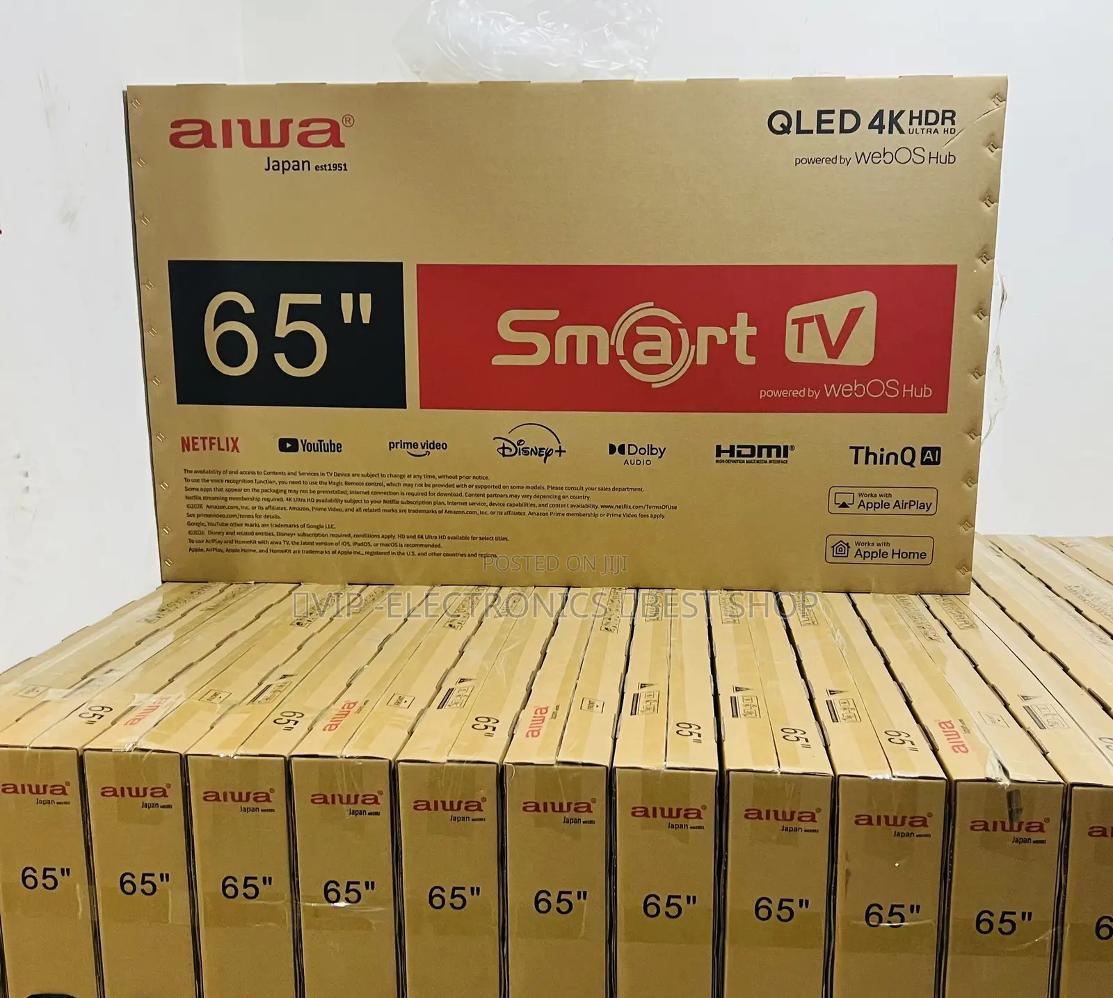Aiwa Tv 65inch Qled Smart Tv Webos Hub, HDR