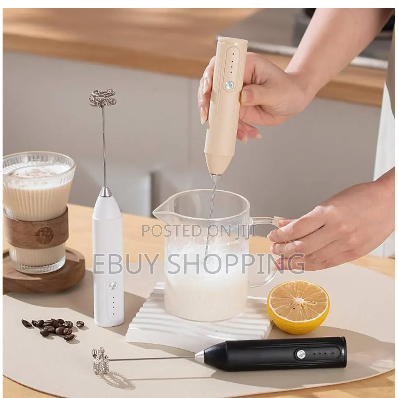 Easy Clean Stainless Steel Milk Frother–Press Button 360 No Dead Angle