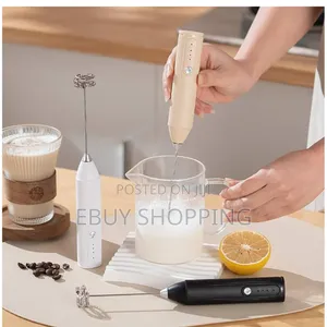 Easy Clean Stainless Steel Milk Frother–Press Button 360 No Dead Angle