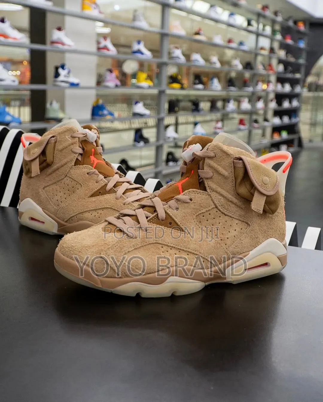 Air Jordan 6 Retro Travis Scott British Khaki Unisex Fashion Boots