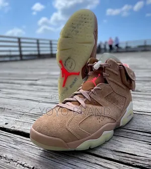 Air Jordan 6 Retro Travis Scott British Khaki Unisex Fashion Boots
