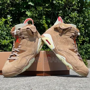 Air Jordan 6 Retro Travis Scott British Khaki Unisex Fashion Boots