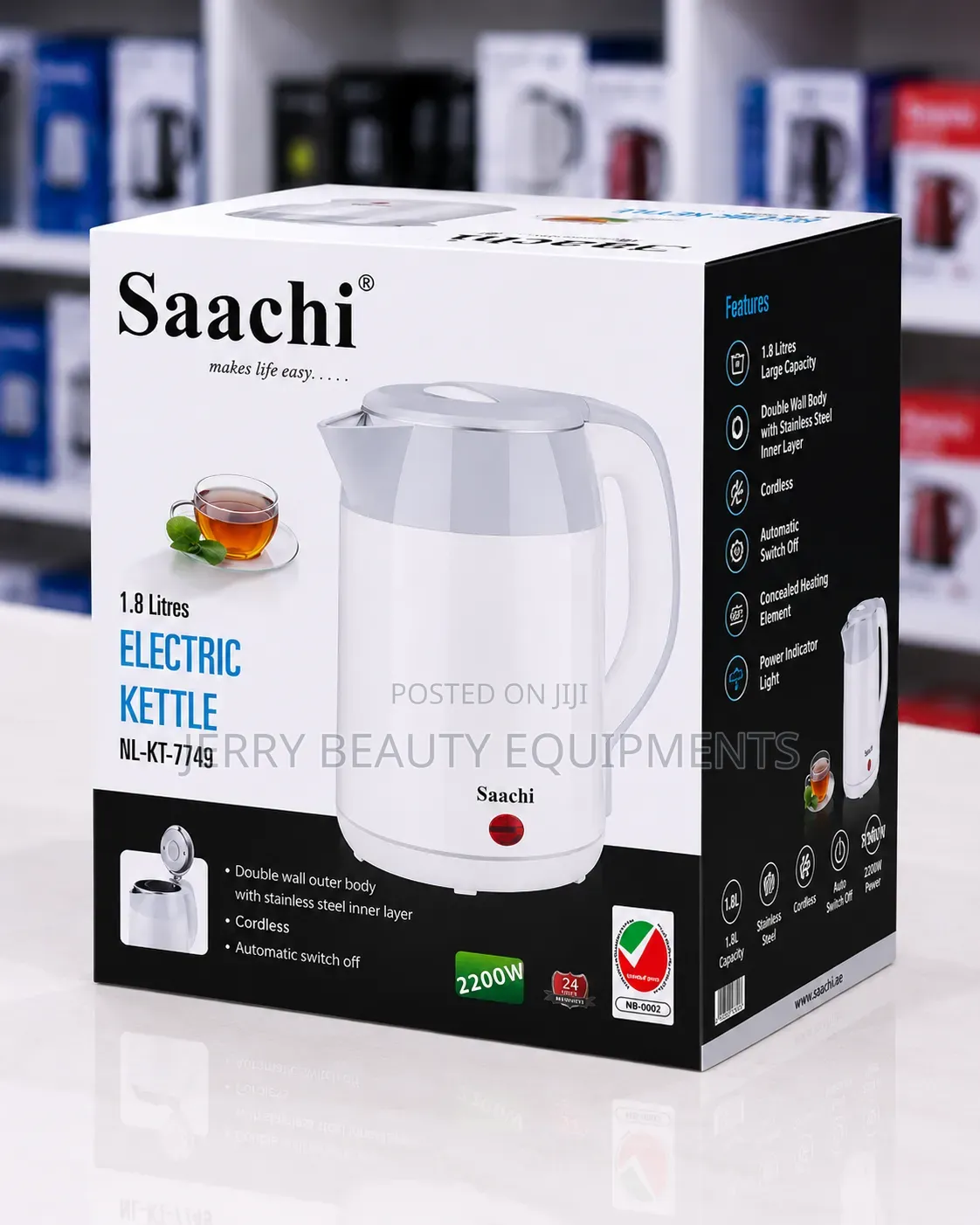 Saachi 7749 Electric Kettle - 2200w