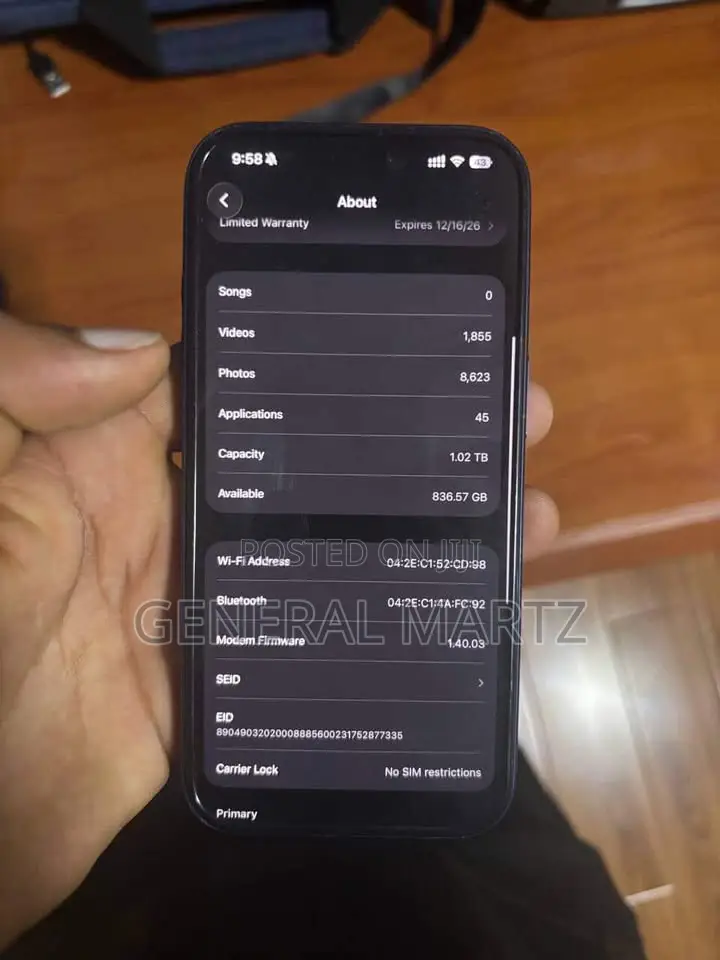 Apple iPhone 17 Pro 1 TB Blue