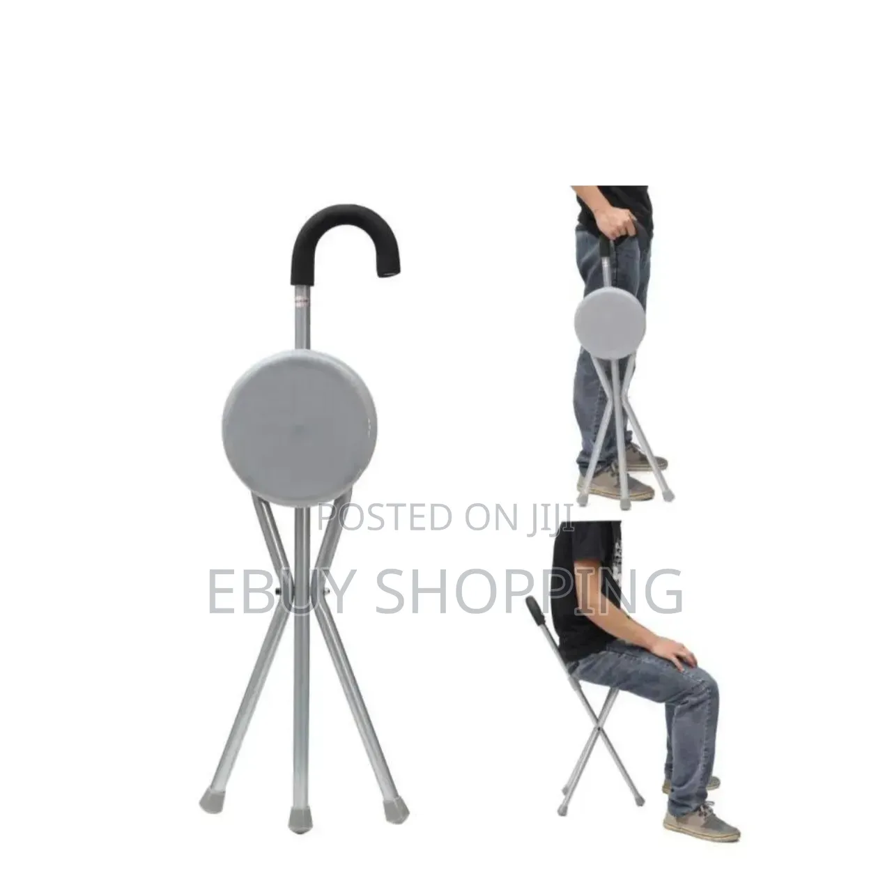 Quick-Convert Tripod Cane Chair – Reliable Support for Outdoor Events
