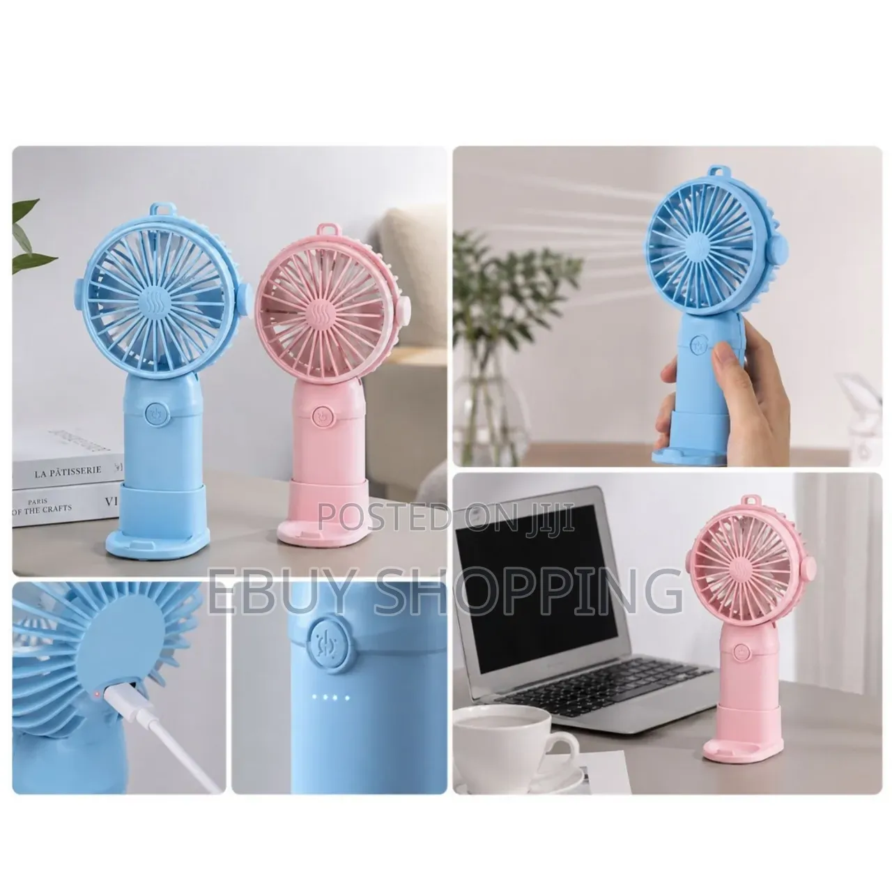 Compact Desk Fan That Converts to Handheld