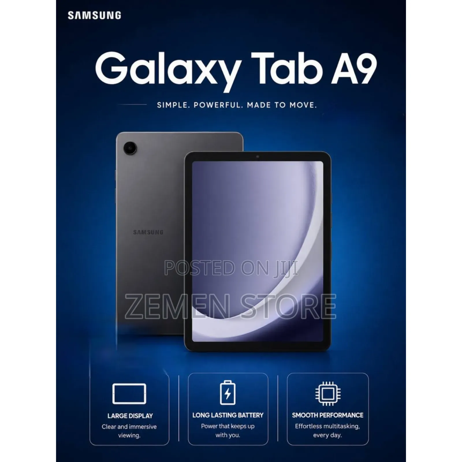 New Samsung Galaxy Tab A9 128 GB Black