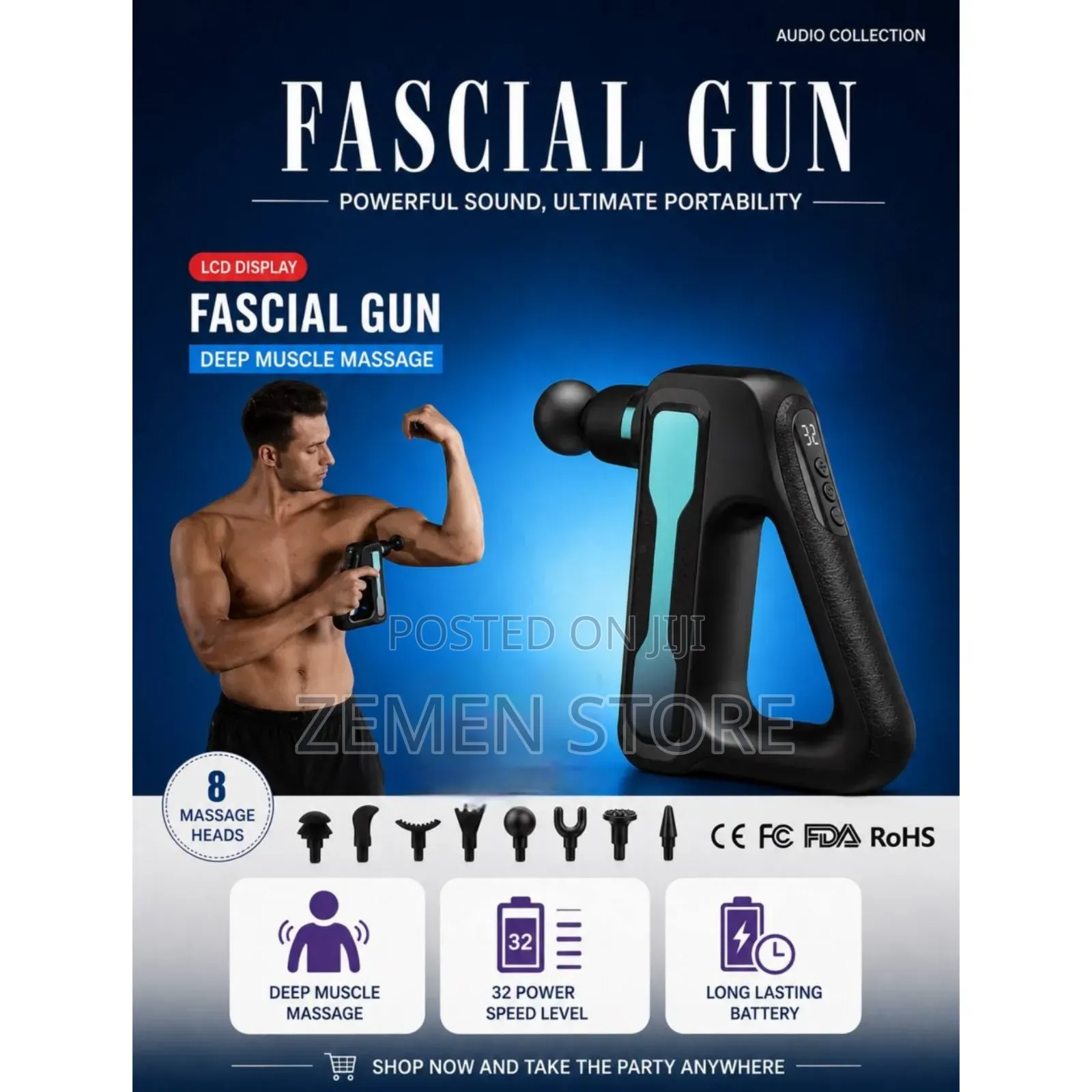 8in1 Modern Massage Gun