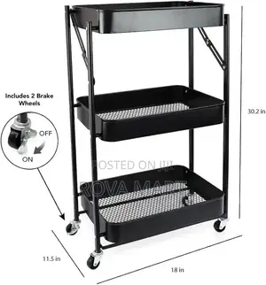 3 Layer Stainless Still Moveable Cart