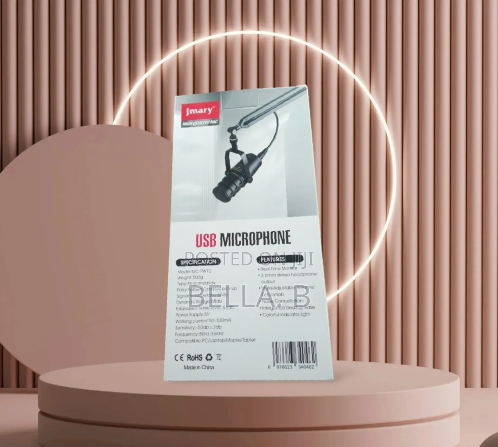 Jmary Mc- Pw12 Microphone : Perfect for Online Classes Meetings
