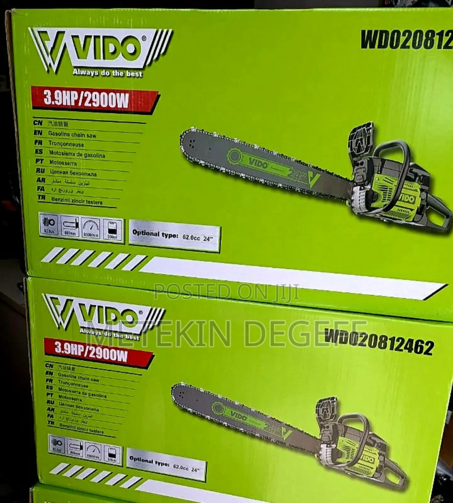 Vido Gasoline Chainsaws Featuring 3.9hp Motors And 24_inch Guide Bars