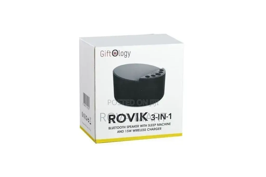 Rovik 3-in-1 Bluetooth Speaker With Sleep Machine Wireless Charger