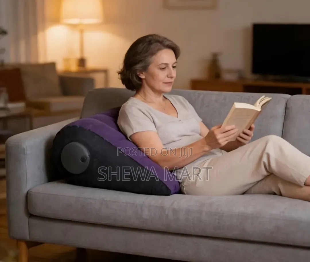 Portable Multifunctional Inflatable Triangular Pillow With Press-To-