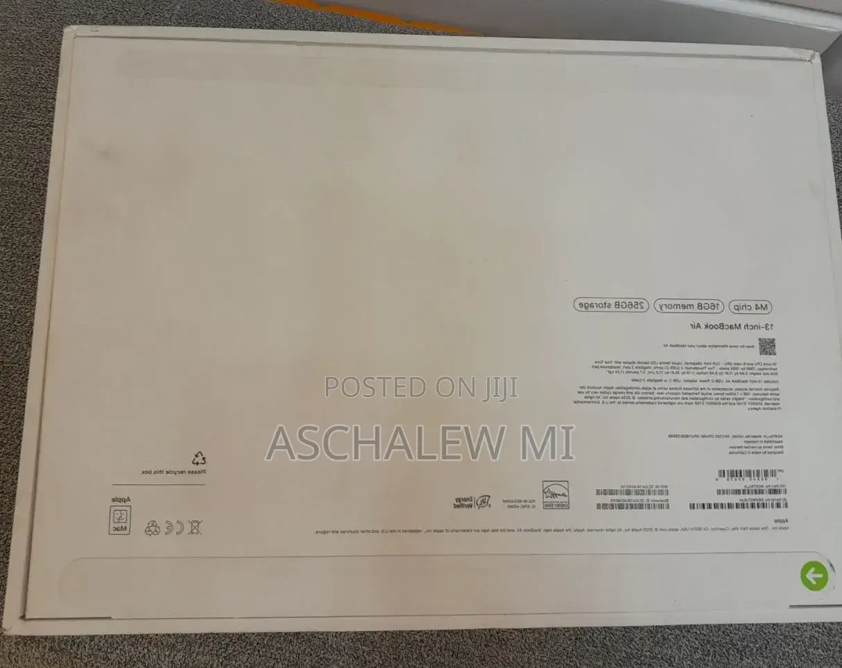 New Laptop Apple MacBook Air 2025 M4 13-inch 16GB Apple M4 SSD 256GB
