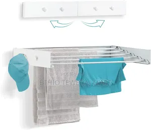 Ivation Retractable Wall Mounted Clothes Drying Rack