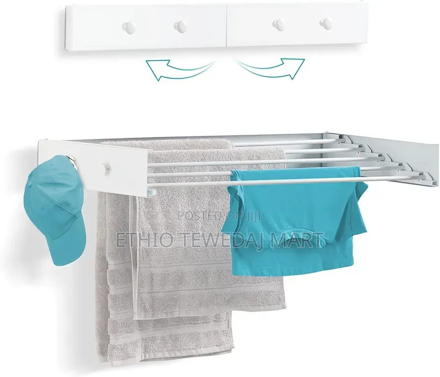 Ivation Retractable Wall Mounted Clothes Drying Rack