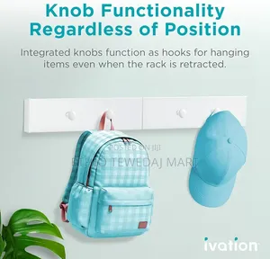 Ivation Retractable Wall Mounted Clothes Drying Rack