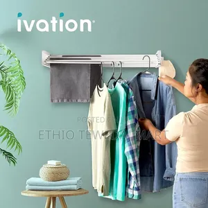 Ivation Retractable Wall Mounted Clothes Drying Rack