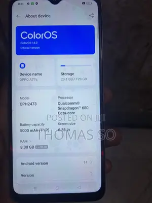 Oppo A77s 128 GB Orange