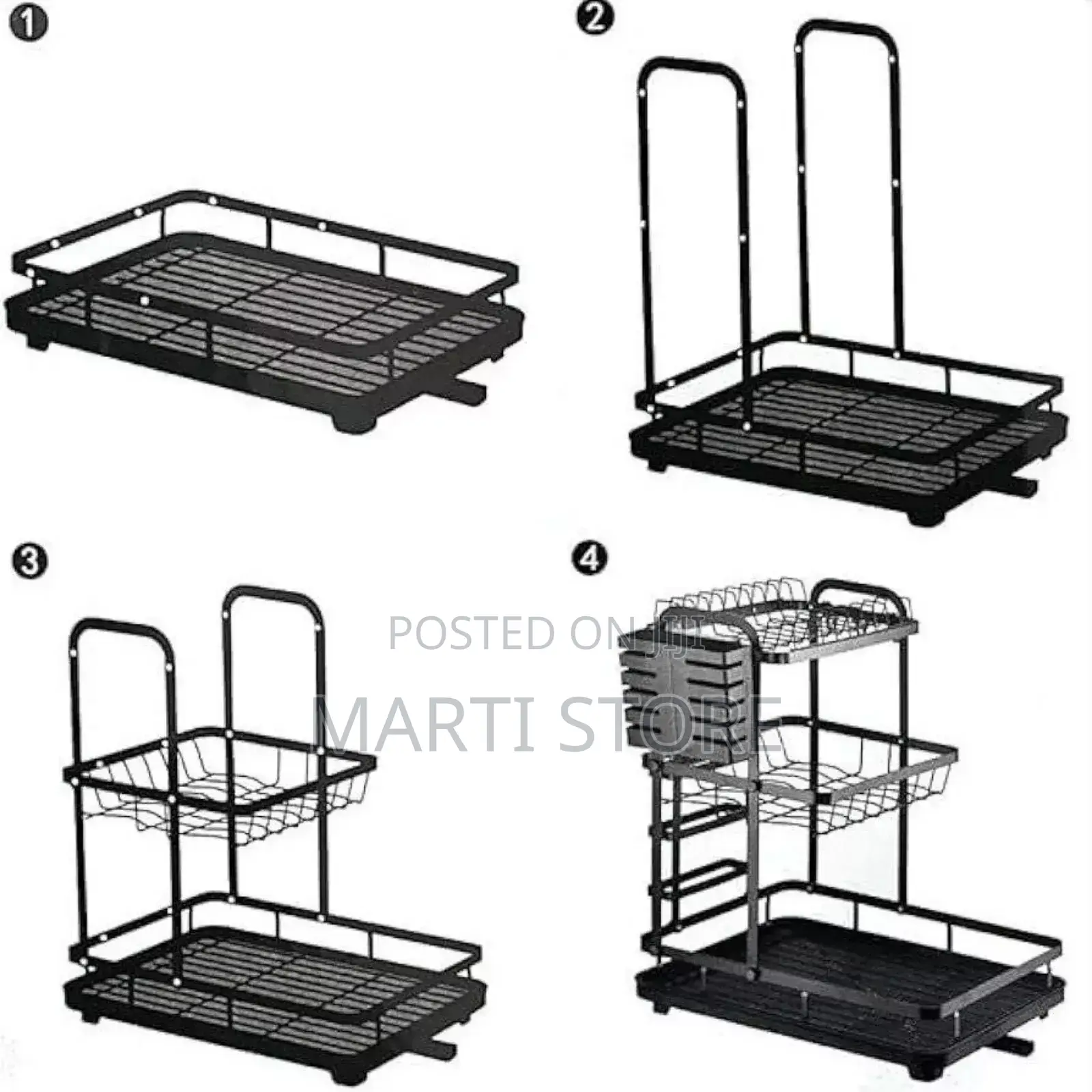 3-tier Dish Drainer Storage Rack