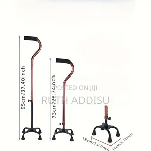 Aluminium Quad Cane – Lifeline Corporation Four Leged Cane Brand New