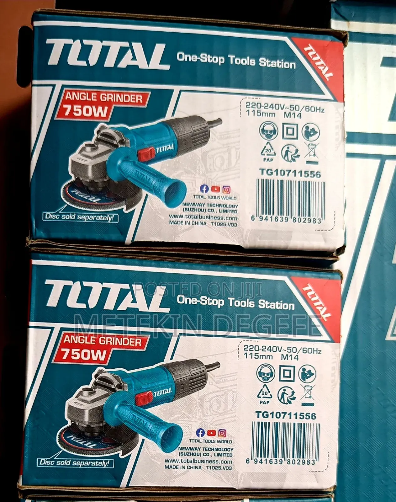 Total Brand Angle Grinders With 750w Power and a 115mm Disc