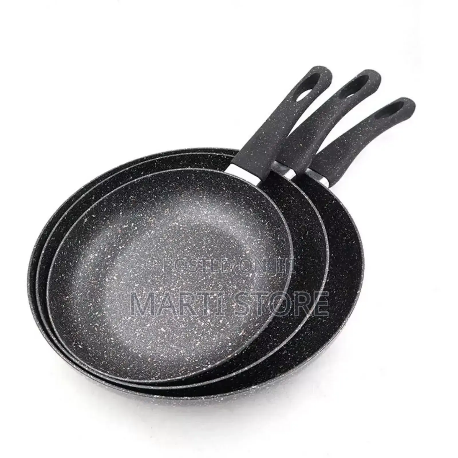 Momcoc 3pcs Frying Pan ባለ 3 የሴራሚክ መጥበሻ